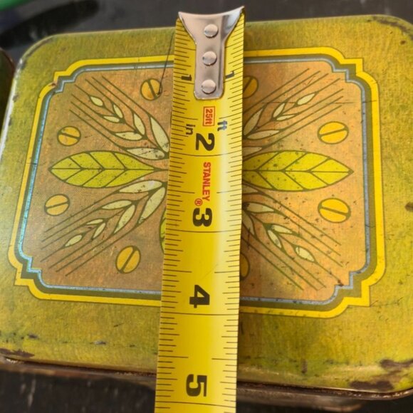 Retro Kitchen Tin Canister Set Coffee, Tea, Sugar & Flour Tins Vintage 1970s Sty - Picture 16 of 16